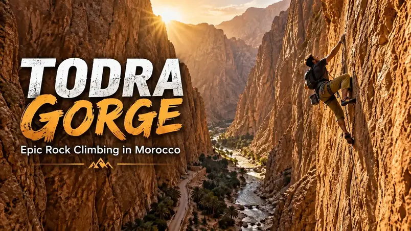 Rock Climbing in Todra Gorge Rock Climbing in Todra Gorge